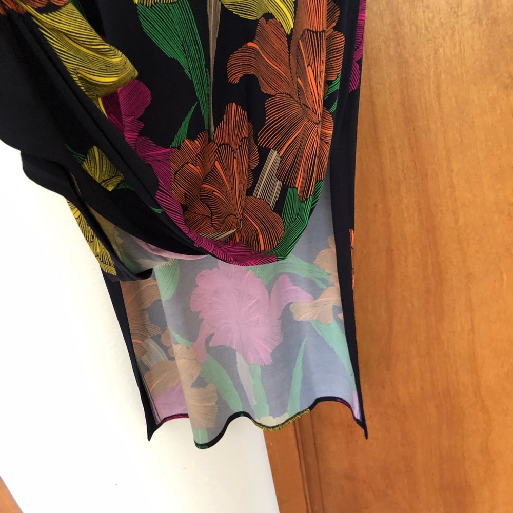 Sleeveless floral floor length dress